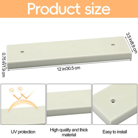 UV Resistant Marine Grade Transducer Mounting Plate Kit For Boats, 12 x 3.5 x 0.75 Inches with installation features.