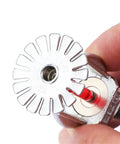 Top Shelf Quick Response Fire Sprinkler Heads 6 Pack Half Inch NPT Thread 155F Rapid Spray Pendent design with chrome finish.
