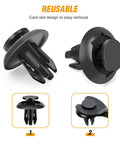 Mazda Front Fender Liner Fastener Kit with push rivet clips for easy removal, card slot design shown, fits Mazda 2010-2014 models