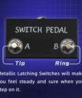Dual Latching Footswitch Pedal For Guitar Amp With TRS Cable Two Tap Switches A And B For Tip And Sleeve And Ring And Sleeve