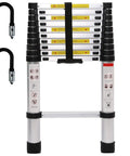 Telescopic Ladder 12.5ft Aluminum Telescoping Ladder With Non Slip Feet And Stable Hook Portable Extension Ladder
