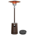 Massive 50,000 BTU Patio Heater with Table Design, Sand Box, Dual Layer Stainless Steel Burner, Wheels, Triple Protection System
