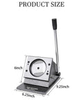 3 Inch Badge Button Maker Die Cutter For Circle Graphics with Easy Accurate Positioning, heavy-duty metal base and steel blade