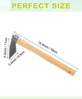 Heavy Duty Curved Garden Hoe Mattock With Wooden Handle Fifteen Point Four Inch Stainless Steel Digging Weeding Tool dimensions