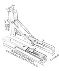 Heavy Duty Folding Shelf Brackets For Wall Mounted Console Tables Rust Resistant Stainless Steel with detailed dimensions.