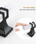Close-up of Three Inch Kitchen Cabinet Handles Set 30 Pack Black And White Marble Grain Two Tone Square Pulls showing smooth edges