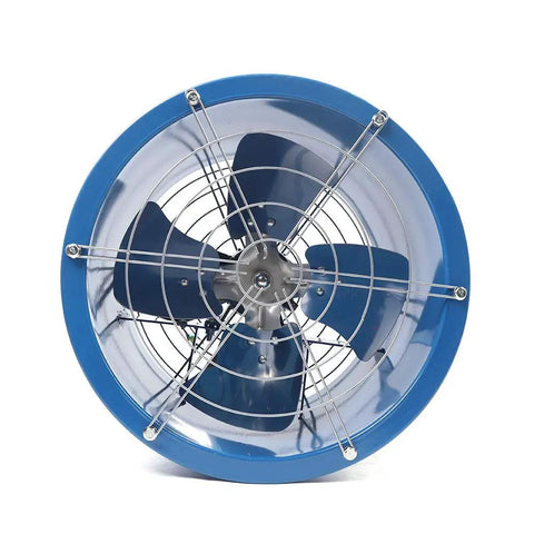 Front view of Beefy 110V Axial Exhaust Fan With 5400 Cubic Meters Per Hour Air Flow 16 Inch Wheel 1420 RPM Heavy Duty Ventilation