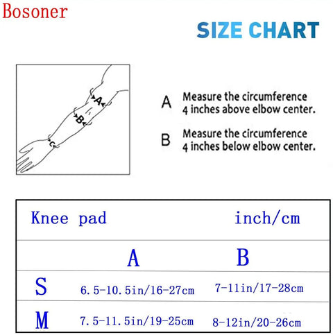 Kids Knee Pads Elbow Pads And Wrist Guards Set For Multi Sport Adventures, size chart with measurement instructions.