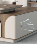 Ultimate Sit Stand Desk Boss Level Workstation showing eco-friendly finish and integrated air ventilation design.