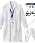 Kids Scientist Costume Lab Coat With Goggles Glasses ID Card And Gloves For Pretend Play Hands On Science Projects Career Day And Halloween Dress Up For Boys And Girls XL Size