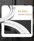 Close-up of Zero Setup Lazy Susan Turntable Bearing With Silent Ball Bearing Aluminum Alloy Swivel Plate for Tables showing gap design.