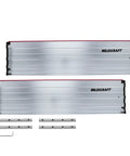 55 Inch Rail Extensions For Track Saw Guide Increase Range To Over 8 Feet With All Aluminum Construction And 4 Rail Connectors For Enhanced Rigidity, Precise Cuts, And Reduced Flex displayed in image.
