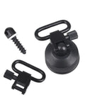 Sling Mount Kit For Remington 870 Express 12 Gauge Cap With Swivel Base Quick Detach QD Adapter set on white background