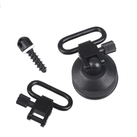 Sling Mount Kit For Remington 870 Express 12 Gauge Cap With Swivel Base Quick Detach QD Adapter components on white background