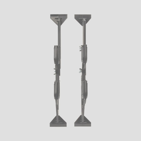 Rear Window Truck Gun Rack That Is Built To Hold Two Rifles Or Shotguns Or Bows, Adjustable From 9.5 To 16.5 Inches, Durable Polymer Gun Holder