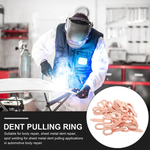 200 Pieces Iron Dent Puller Rings For Auto Body Repair And Sheet Metal Dents Removal Car Panel Alignment Kit demonstration