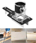 2 In 1 Invisible Fastener Slotting Bracket For Cabinet Furniture Assembly And Wood Router Base Mortising Jig, Heavy Duty Aluminum