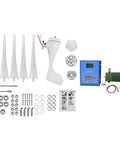 3000W Wind Turbine Generator For 12V 24V 48V Systems With MPPT Controller kit components layout