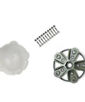 Badass Sturdy Horizontal Axis Wind Turbine Hub And Cover Plate With Screws And Nuts Kit for small windmill parts, metal and plastic components.
