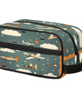 Must Have Airplane Cosmetic Bag For Women, Cute Cartoon Aircraft Makeup Organizer Pouch shown with airplane pattern