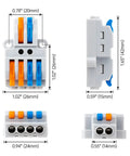 10 Pack Lever Wire Connectors For Quick Wiring Push In Conductor Terminal Block 2 In 4 Out Durable Nylon PA66 Shell