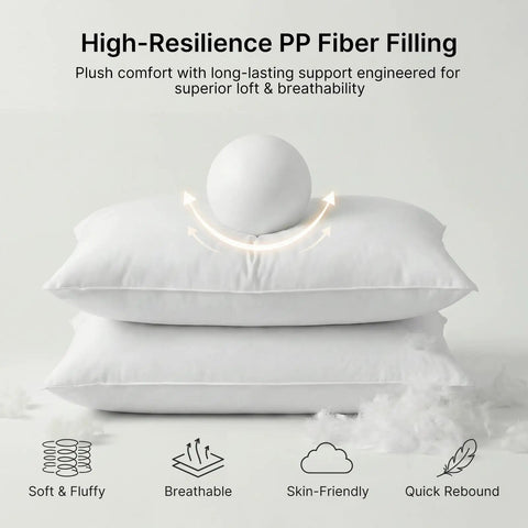 High-resilience PP fiber filling in Outdoor Lumbar Pillow Set Of 2 With Inserts, water resistant throw pillows for patio furniture.