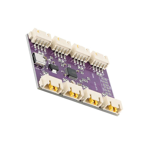 USB 8 Port Expansion Hub For Automation And Tech Setups Hot Swappable Plug And Play With 6 Mbps Speed Multi Device Connectivity Durable Polystyrene Casing Ideal For Complex Engineering Projects And Tech Labs, purple 8-port PCB