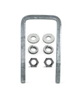 Hot Dipped Galvanized Trailer U Bolts Set Of 4 With Hardware Including Flat Washers Lock Washers And Hex Nuts 1/2 Inch By 3 Inch By 6 5/16 Inch