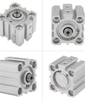 Double Acting Air Cylinder With Aluminum Round Tube, Pancake Style Pneumatic Cylinder - compact durable industrial component