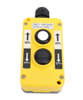 Pro Grade Rainproof Industrial Pushbutton Switch For Cranes And Hoists Up Down Driving Controller IP68 Strong Frame Flexible Buttons For Machines Automation Control AC2 yellow PC body with up/down buttons