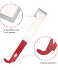 2 Pack Stainless Steel J Hook Hive Tools For Beekeeping, 10.6 Inch J Shaped Beekeeper Tools with red handle and sharp blade
