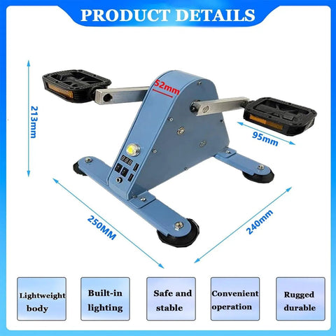Foot Pedal Power Generator For Outdoors And Home, 100W Portable Emergency Energy, Silent Belt-Driven Spinning Bike Generator with dimensions
