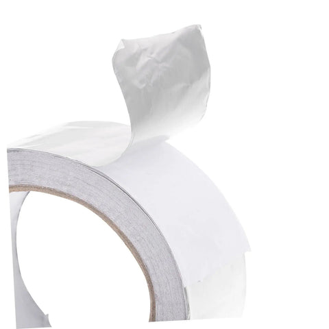 Close-up of Leak Stop Tape For Water Leaks And Hose Repair Waterproof Sealant Tape, showing aluminum backing and adhesive layer.