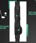 Close-up of black Three Pack Golf Grip Trainer Set For Right Handed Golfers showing correct hand position indicator.