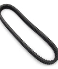 Top Tier Universal Motorcycle V Drive Belt Replacement Matches Honda VT480 VT500 VT600 Venture 480 Models For Years 1997 And 1998, black rubber belt with ridges.