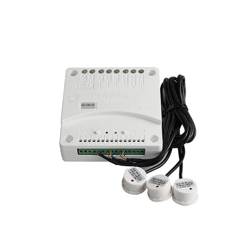 High Low Automatic Pumping Water Level Controller With Make Up Sensor For Industrial Water Tanks And Liquid Level Switch Model XKC C382 2P Plug And Play Ready For Auto Fill And Maintenance In Farms And Plants gray controller with wired sensors