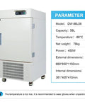 Super Chill Ultra Low Temperature Lab Freezer With Kickass Cryogenic Cooling, 58L capacity, maintaining -86C, designed for sample storage.