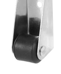 Detail of Killer Durability Heavy Duty Sliding Door Track Pulley Roller Set with black wheel and metal bracket for easy installation.