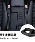 Flexible Eva Gap Fillers For Car Seats And Center Console 2 Piece Black Interior Accessory Kit displayed in car interior for easy installation.