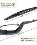 Heavy Duty Rear Wiper Arm Blade Replacement For Gmc Acadia Saturn Outlook 2007 To 2012 Oem Style with 11-inch wiper blade and 15-inch arm.