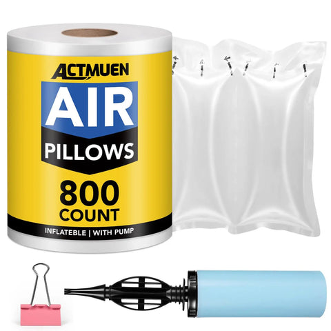 Bulk 800 Pack Air Pillows With Pump For Shipping And Moving Pro Grade Inflatable Packing Bags with clip and pump included