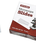 Pre Cleaned Microscope Slides And Cover Slips Set With 72 Blank Glass Slides 1 X 3 X 0.04 In And 100 22mm X 22mm Square Cover Glass Slips For Education Lab Work Optical Grade Glass Ready To Use, box with cover slips