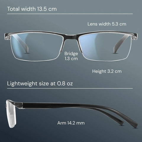 Top Tier Plus Two Point Zero Readers For Men With A Rock Solid Frame And Straight Up Blue Light Blocking Plus Uv Shielding For Game Changing Close Range Vision Daily