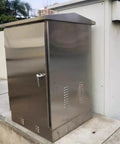 Weatherproof 304 Stainless Steel Electrical Enclosure Outdoor Box for Beefed Up Heavy Duty Junctions, IP55 Waterproof, Floor Mounted Cabinet, Durable Metal Electrical Cabinet, 60x90x45 cm, outdoor floor-mounted stainless steel box