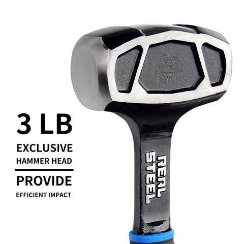 3 lb exclusive hammer head of Drilling And Crack Hammer 3 Lb Small Sledge One Piece Forged Steel Construction Tool For Demolition And Heavy Duty Jobs