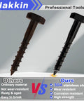Comparison of ordinary lag screw vs 202-Piece Hex Lag Screws Kit With 304 Stainless Steel Black Oxide Bolts for corrosion resistance