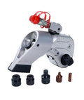 Genuine Heavy Duty Hydraulic Torque Wrench With Square Drive And 360 Degree Swivel Inlet For Pro Mechanics with accessories.