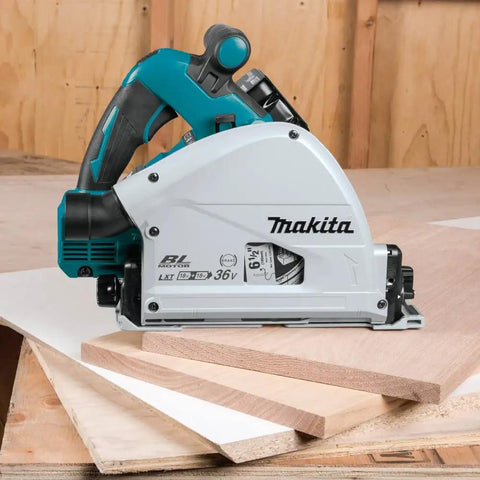 Dual 18V LXT Cordless Plunge Circular Saw Kit With Six And One Half Inch Blade, Brushless Motor, 6300 RPM, 5.0Ah Batteries