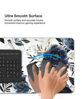 XXL Extended Desk Mouse Pad 35.4 x 15.7 Inches Navy Blue Boho Peony Florals Waterproof 3mm Thick Keyboard And Mouse Mat