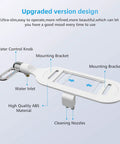 Diagram of Dual Nozzle Bidet Attachment For Toilet Seat Self Cleaning Front And Rear Wash No Electric Mechanical with parts labeled.